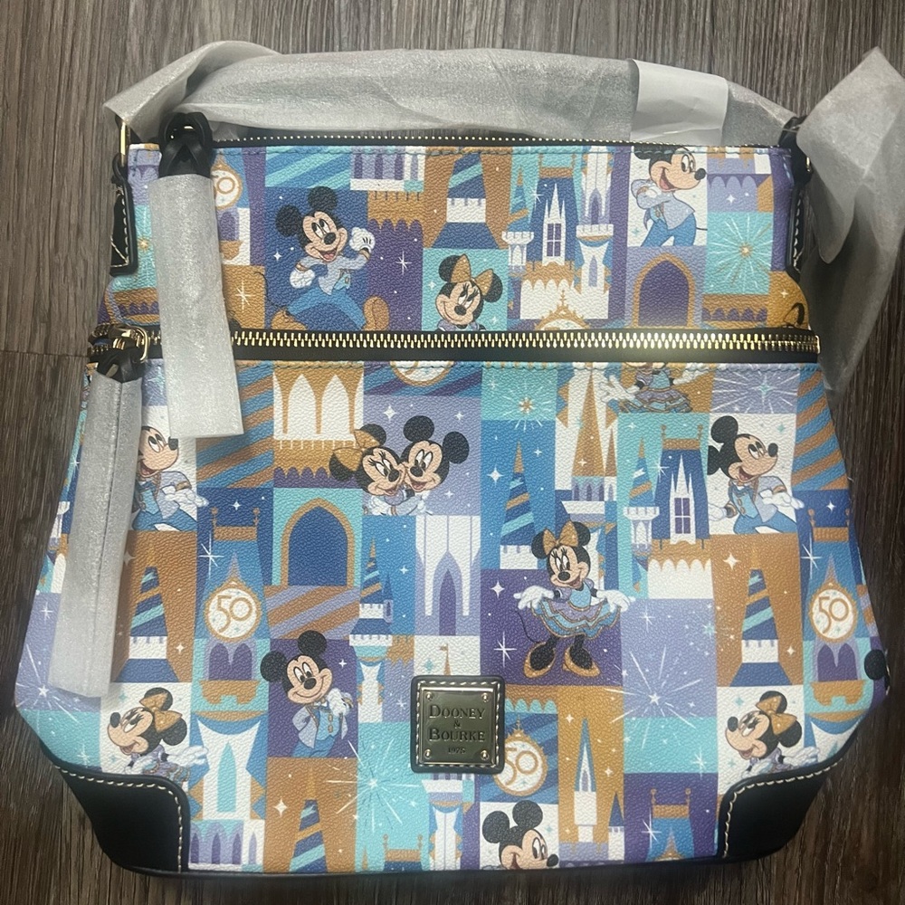 Mickey and Minnie Mouse Dooney & Bourke Crossbody Bag – 50th Anniversary